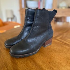 Sorel Womens 8 Cate Waterproof Boot Chunky Heel